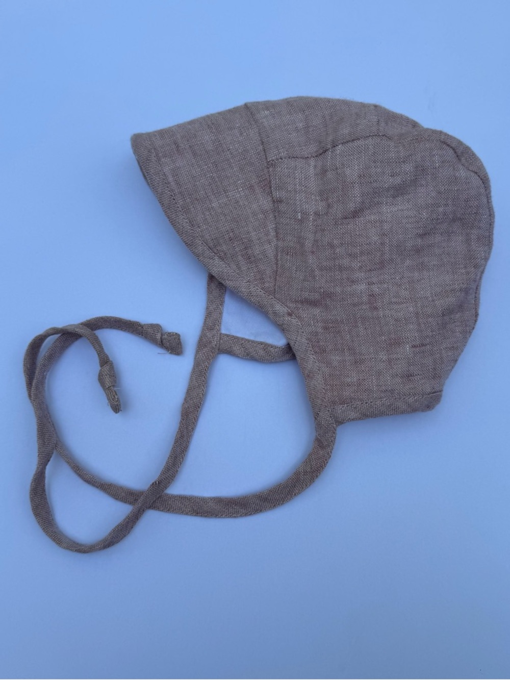 Briar Baby Light Pink Linen Bonnet